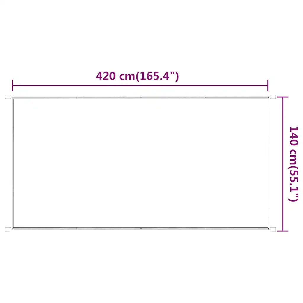 Paravento Verticale Bianco 140x420 cm Tessuto Oxford CFW7149921