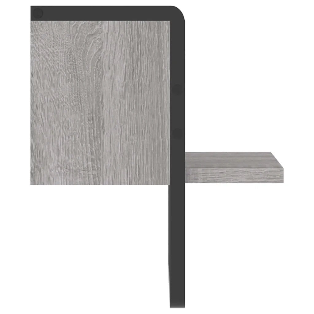 Mensola a parete | Scaffale a parete | Ripiano a parete con Asta Grigio Sonoma 20x25x30 cm