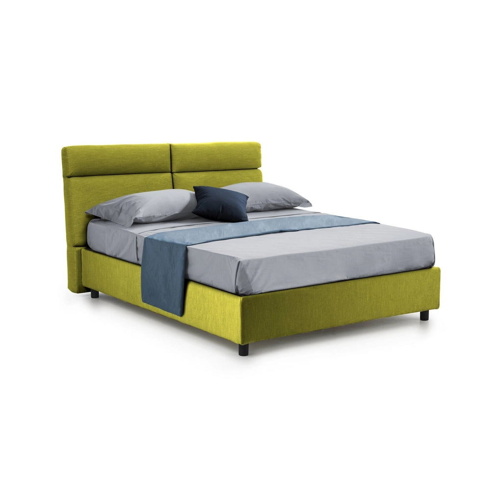 Letto Matrimoniale Annus, Letto Matrimoniale Materasso Incluso Made in Italy, Verde