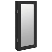 Mobiletto portagioielli mobile contenitore organizer per camera da letto spogliatoio bagno con specchio a parete 30 x 8,5 x 67 cm nero 02_0022840