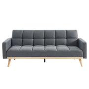 Divano 3 posti trasformabile ADONA - Grigio chiaro - Stile scandinavo