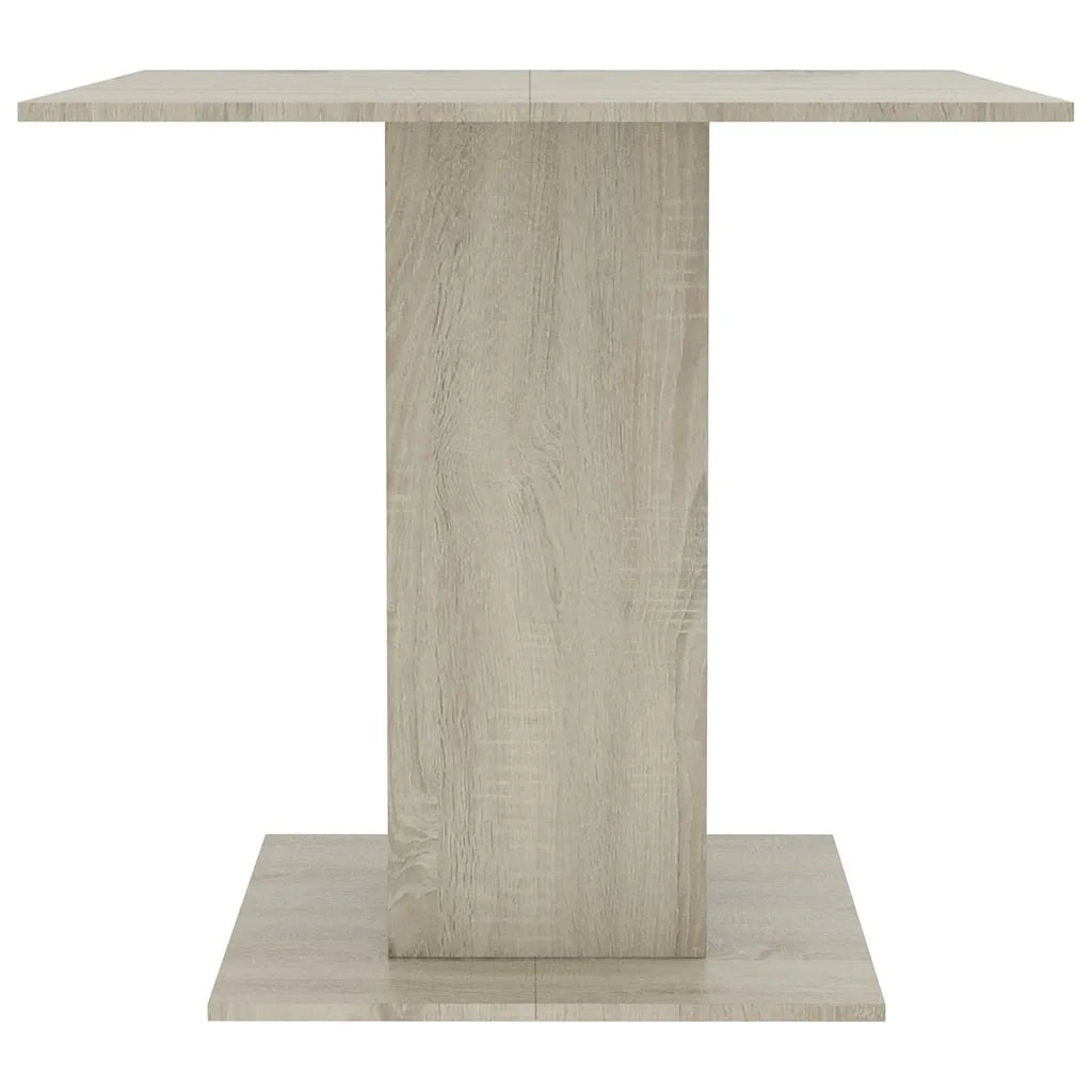 Tavolo da Pranzo Bianco e Rovere Sonoma 80x80x75cm Multistrato 800257