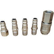 Trade Shop - Set 5 Innesti Rapidi Per Tubo Aria Compressa Connettori Quick 1/4 Raccordi Compressore -