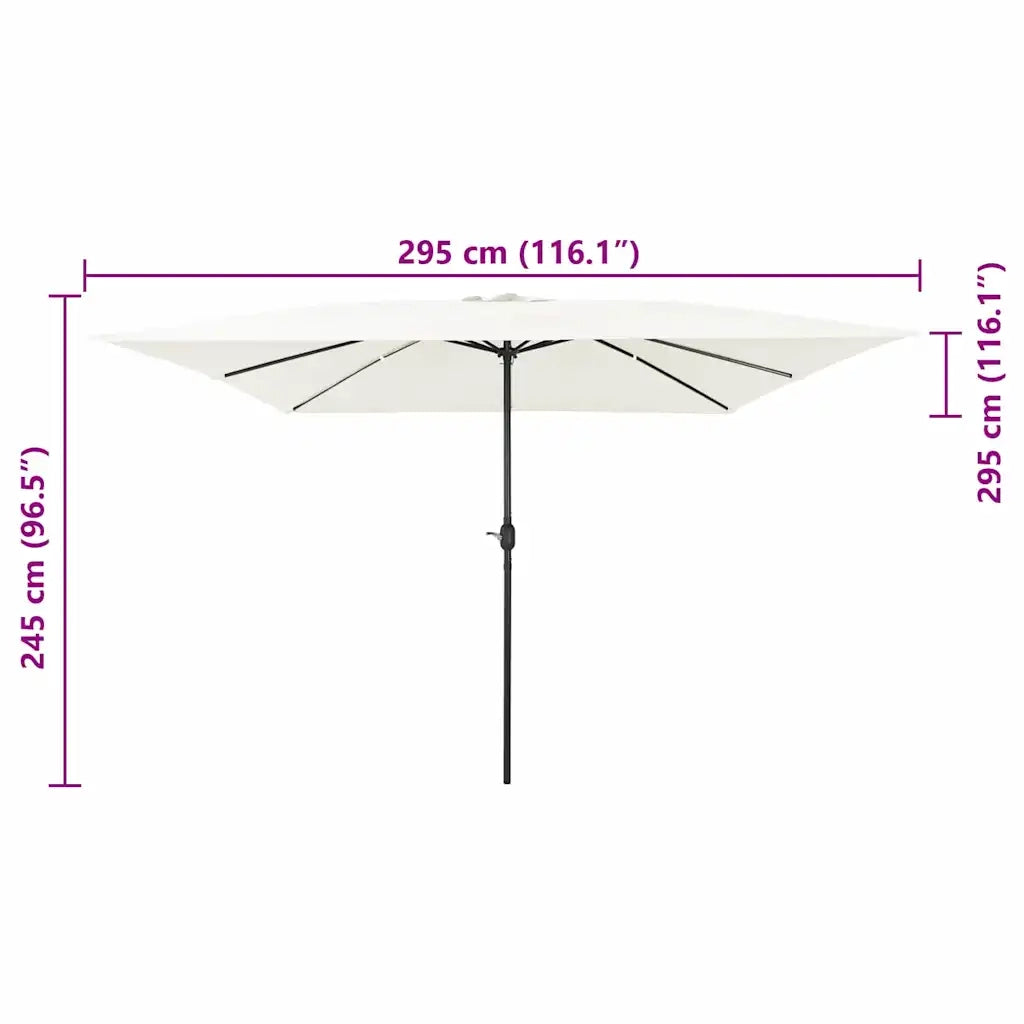 Ombrello da giardino Sabbia 295 x 295 x 245 cm 42003652