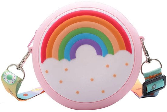 Borsa per bambino - Tasca per spalla - Borsa di silicone - Borsa decorativa - Borsa con chiusura a molla - Leggera 12 cm x 12 cm