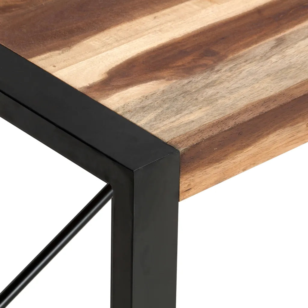 Tavolino 120x60x40 cm in Legno Massello e Finitura Sheesham cod mxl 17300