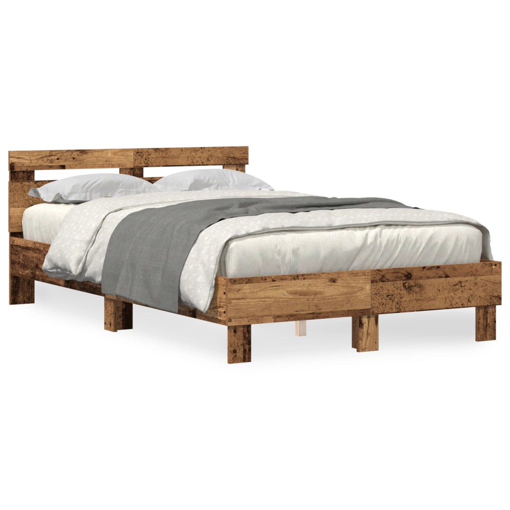 Telaio per letto in legno ingegnerizzato Legno antico 120 x 190 cm