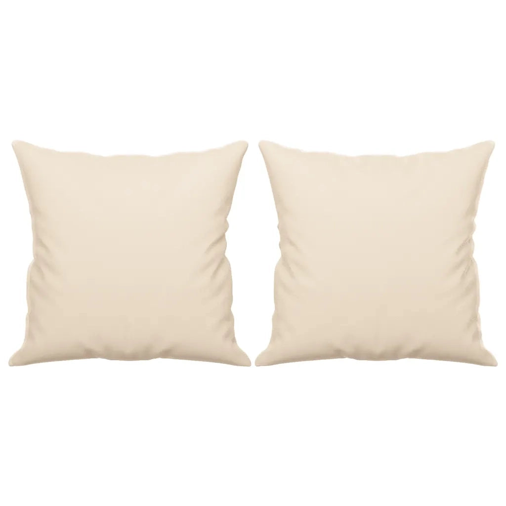Divano a 2 Posti con Cuscini-Sofa 2 Posti con Cuscini Beige 120 cm Tessuto Microfibra