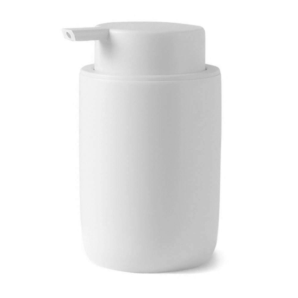 Set accessori bagno 3 pz con dispenser portaspazzolino e vassoio bianco - Taki