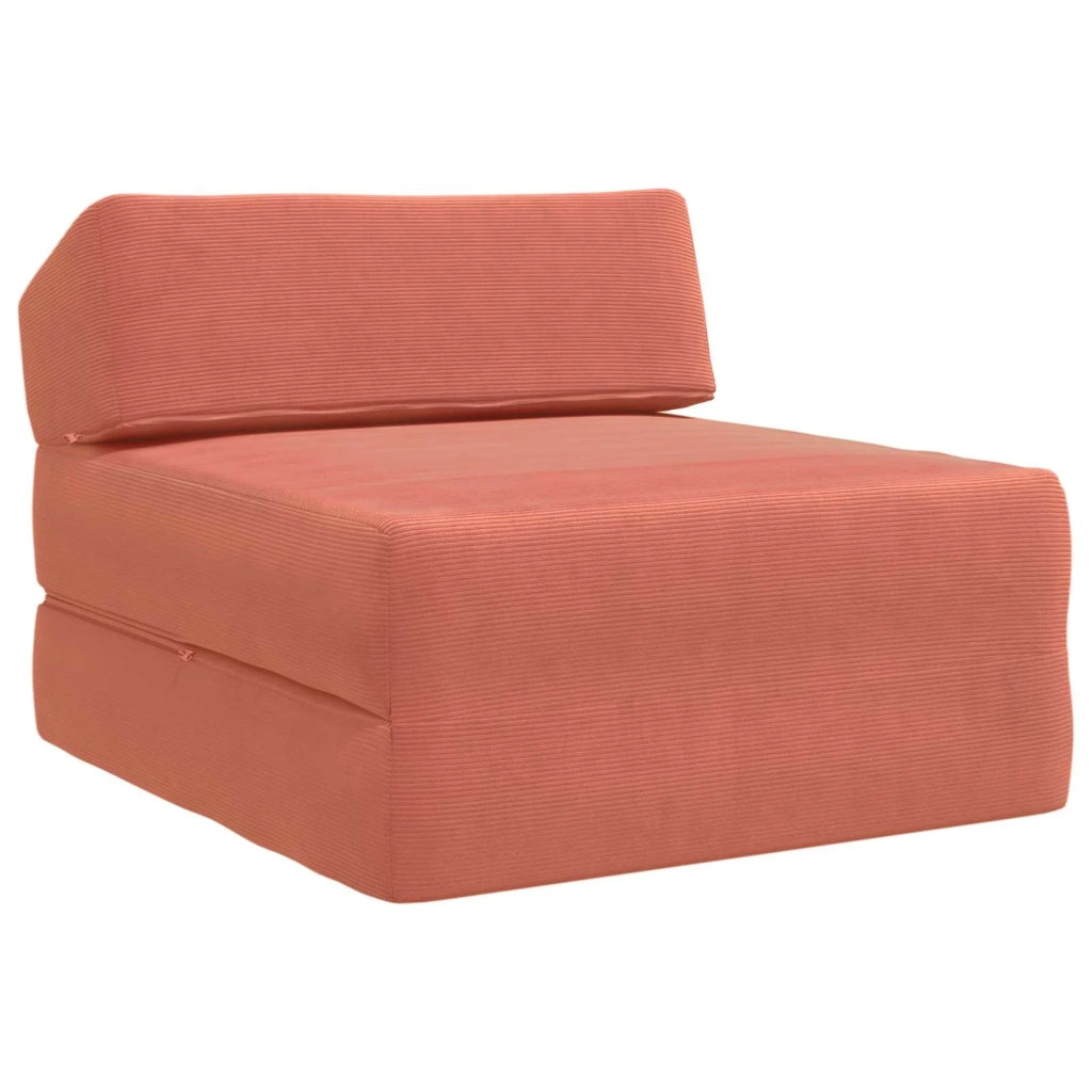 Divano Letto Pieghevole Rosso Arancio 60 x 70 x 41 cm Tessuto 900067