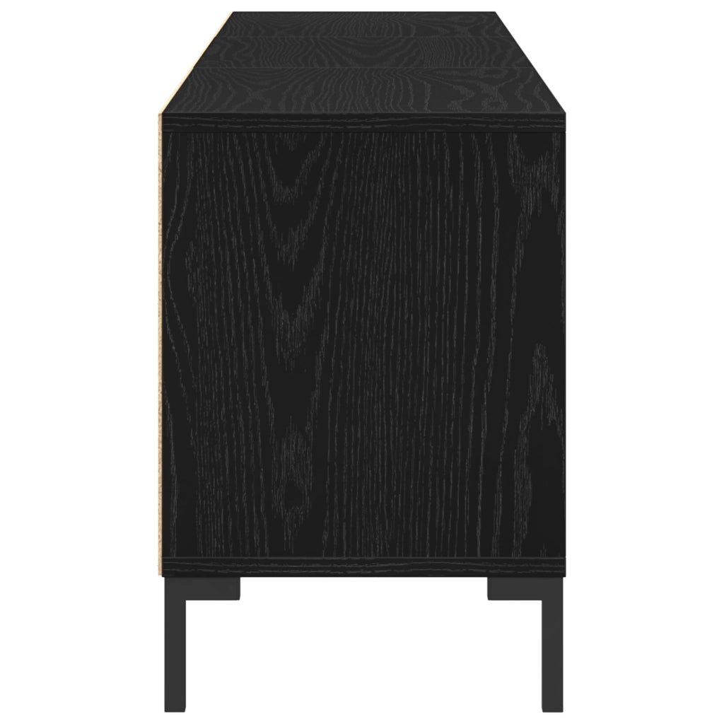 Mobile TV  Nero Quercia 150x30x44,5 cm Legno ingegnerizzato