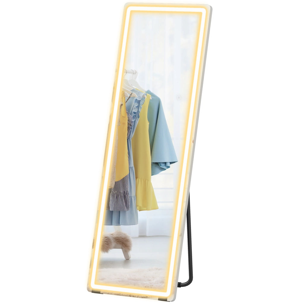 Specchio da Parete con Luci 150x50 cm 3 Colori ¨C Zephmum ¨C Bianco