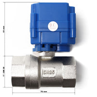 Valvola a sfera per acque reflue di camper e roulotte per DC 12V ∅25mm Sblocco di emergenza