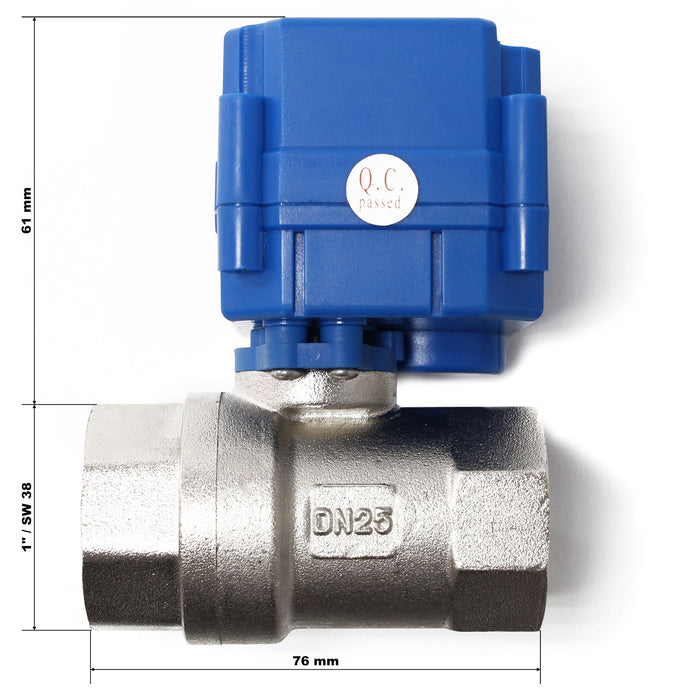Valvola a sfera per acque reflue di camper e roulotte per DC 12V ∅25mm Sblocco di emergenza