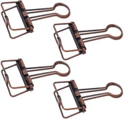 Fibbie per carta 50 pezzi - Clip metalliche - Clip a forma di coda di rondine - Clip per flipchart - Materiale in acciaio resistente - Per uso scolastico/ufficiale