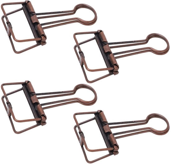 Fibbie per carta 50 pezzi - Clip metalliche - Clip a forma di coda di rondine - Clip per flipchart - Materiale in acciaio resistente - Per uso scolastico/ufficiale