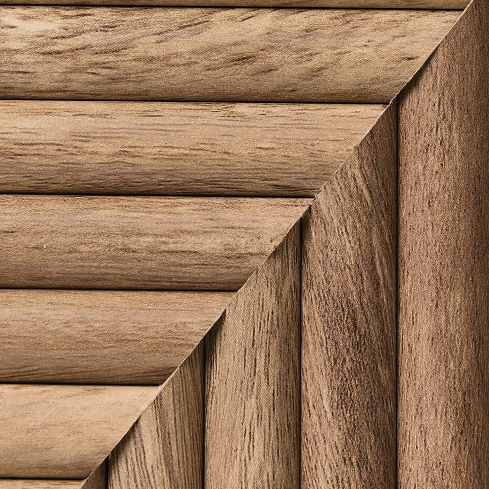Comodino marrone chiaro in MDF con gambe in legno di pino e 2 cassetti Tavolino moderno