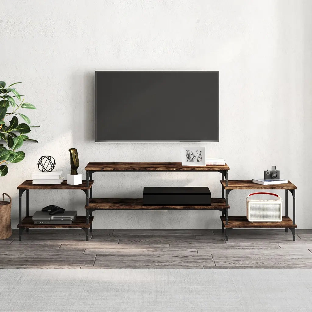 Mobile TV | Armadietto TV | Mobile Porta TV Rovere Fumo 197x35x52 cm in Legno Multistrato