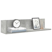 vidaXL Mensole a Muro 2pz Grigio Cemento 75x16,5x16,5 cm in Truciolato
