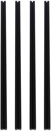 Profilo in alluminio extruso 4-delig 1000 mm - Serie 40 - Nero - Resistente e Sostenibile