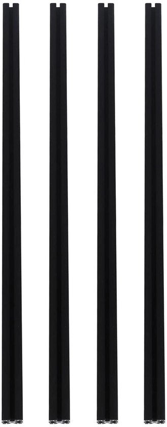 Profilo in alluminio extruso 4-delig 1000 mm - Serie 40 - Nero - Resistente e Sostenibile