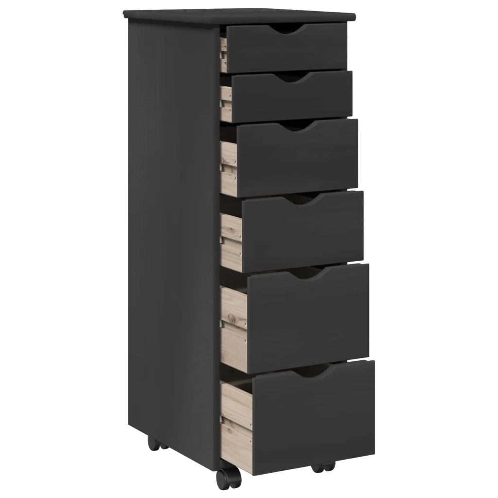 Mobile con Ruote 34 x 39 x 93,5 cm Legno di Pino Massello 42028366