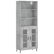 Buffet credenza cassettiera armadio mobile contenitore organizer cucina soggiorno salotto alto 69,5 x 34 x 180 cm legno ingegnerizzato grigio 02_0034557