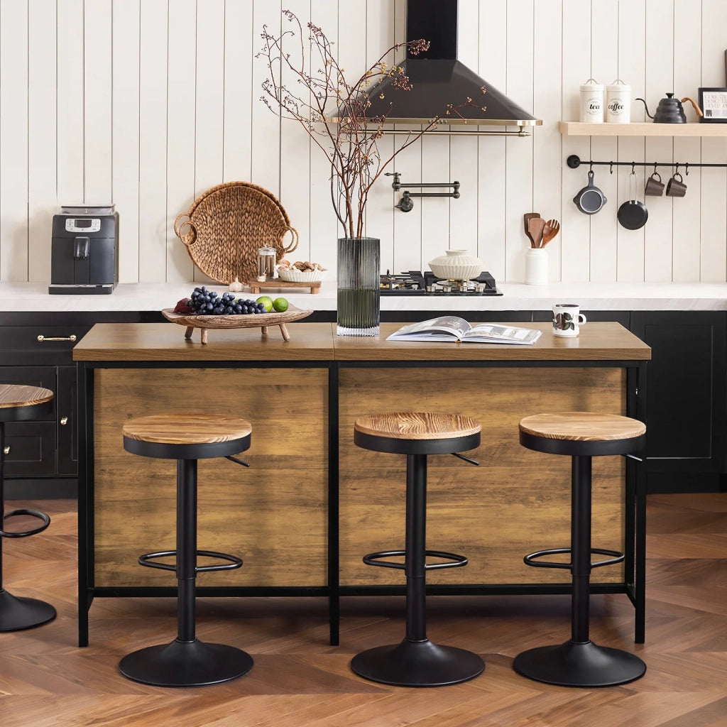 Isola cucina Mobile da cucina autoportante Credenza Tavolo da bar design industriale 170x60x89cm KNL01-F