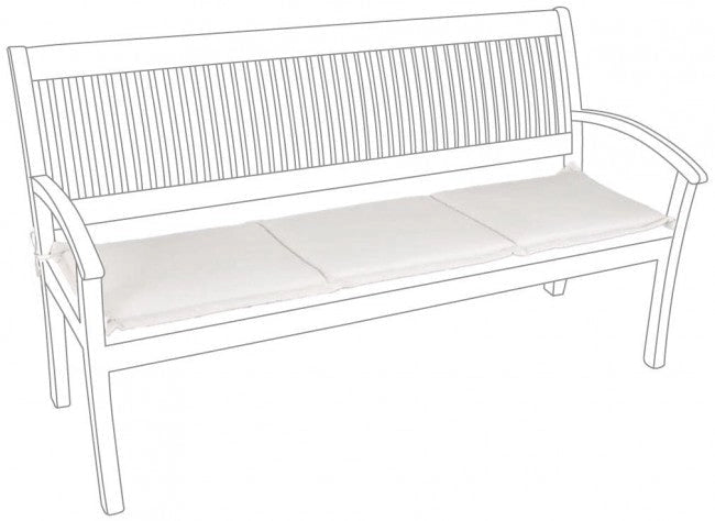 Cuscino Poly180 Naturale per Panca 3 Posti in Tessuto per Esterno