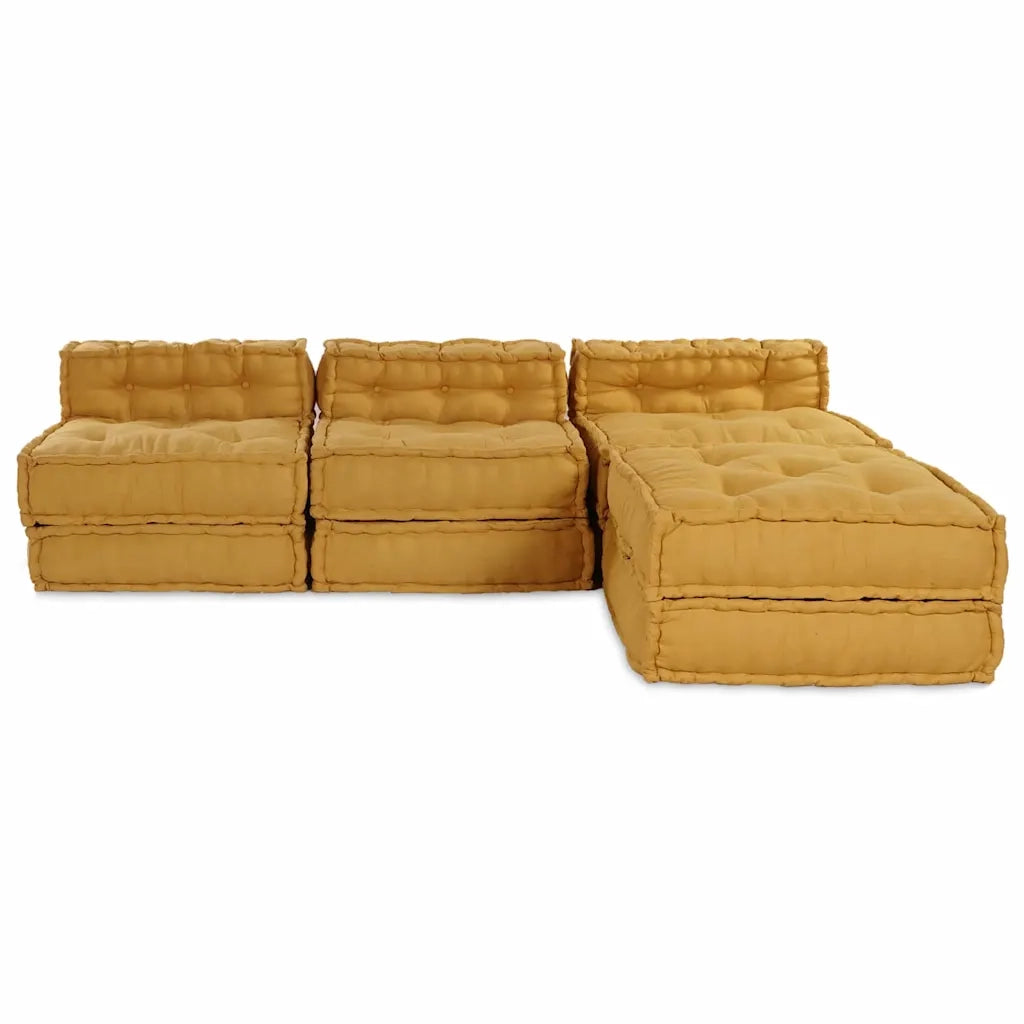 vidaXL Cuscino 4 pcs Giallo 70 x 70 x 54 cm Poliestere