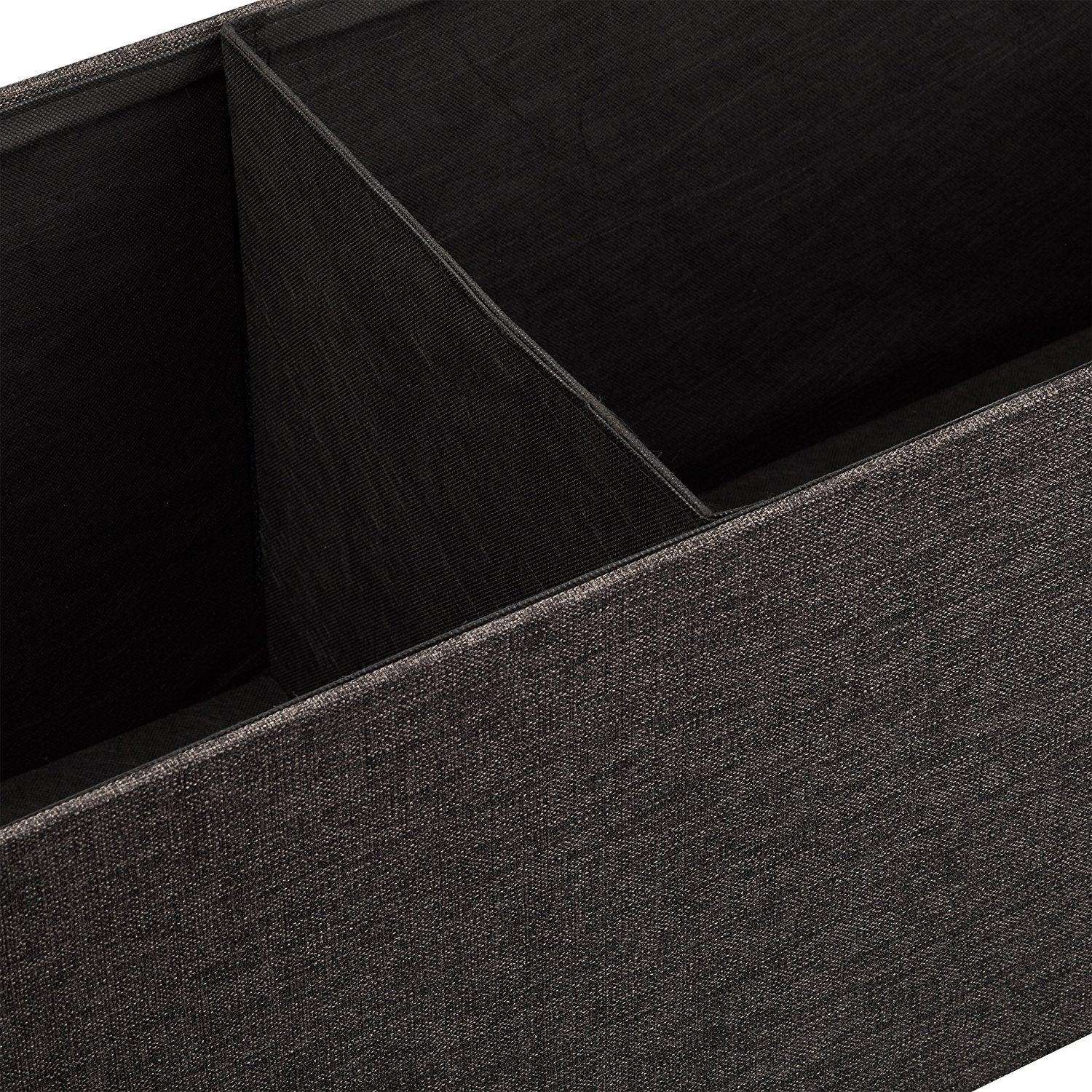 Panca per cassapanca portabiancheria con coperchio marrone 114 cm 3013009