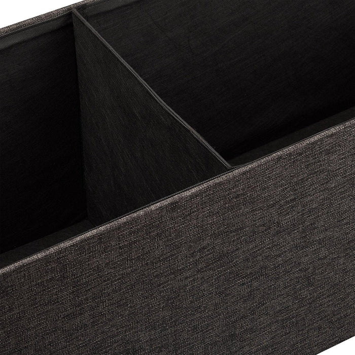 Panca per cassapanca portabiancheria con coperchio marrone 114 cm 3013009