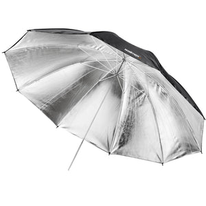 Ombrello reflex nero/argento, 150 cm