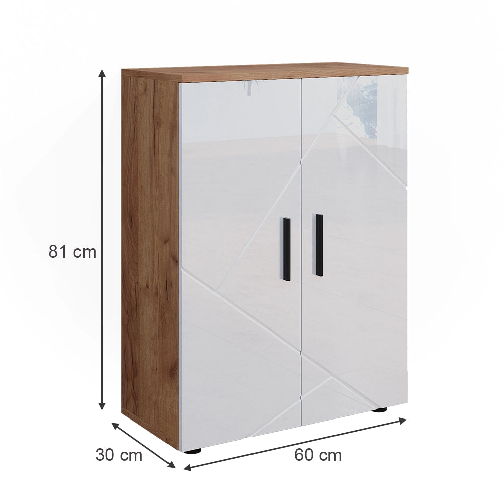 Vicco Mobiletto bagno Rovere Goldkraft/bianco lucido 60 x 81 cm