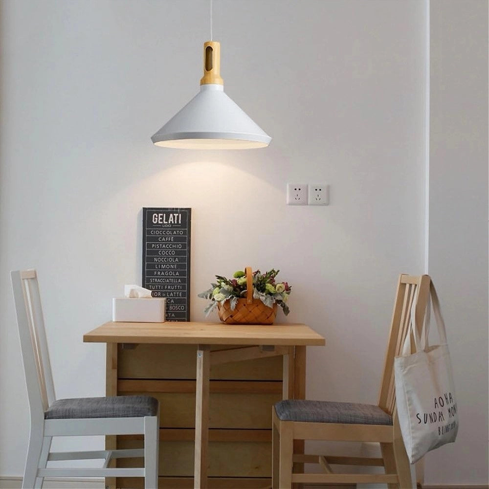 Trade Shop - Lampadario A Sospensione Stile Industriale Lampada Pendente E27 Nero Bianco A92 -