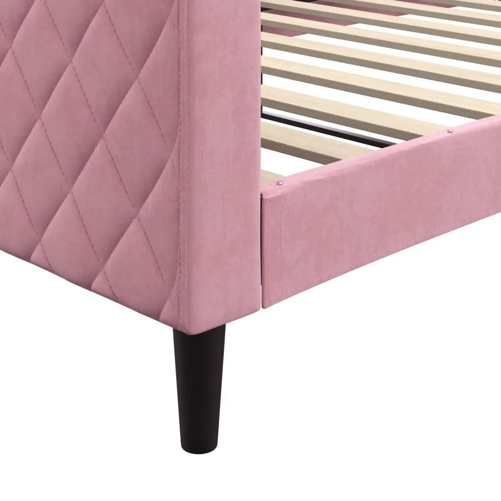 Letto da Giorno Rosa 100x200 cm in Velluto