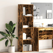 Libreria-Scaffale per Libri-Mobile di Stoccaggio Rovere Fumo 40x30x152 cm in Legno Multistrato
