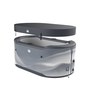 Piscina in Drop Stitch per Bagni di Ghiaccio 170x92x67A cm NetSpa Jarvi Grigio