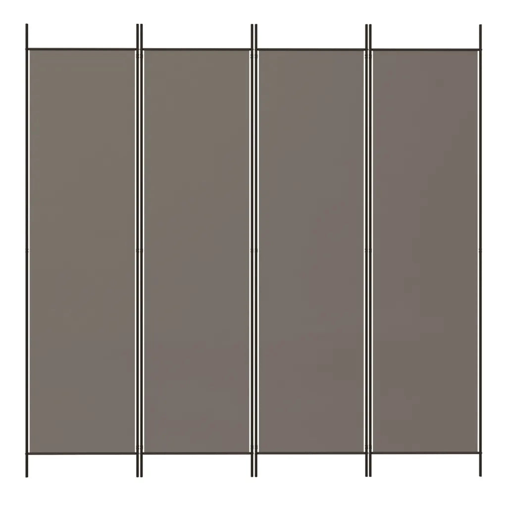 Divisorio a 4 Pannelli-Set di 4 pannelli Paravento Antracite 200x220 cm Tessuto