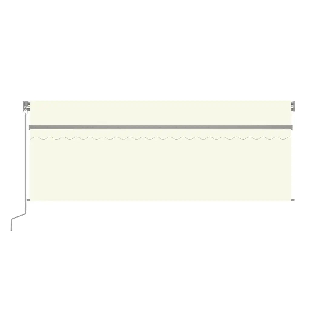Tenda da Sole Retrattile Manuale con LED 4x3 m Crema 3069422