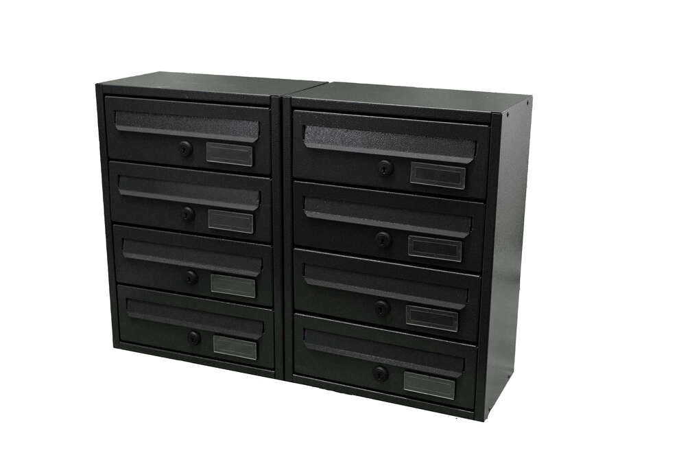 Casellario Postale da Esterno MODULARE BoxoB Imperium 983 Con Cilindretti Numerati (RAL 7021) - 5 Comparti