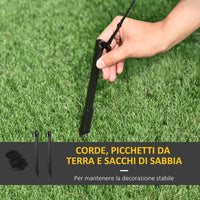 Babbo Natale Gonfiabile H184 cm con Albero e Pinguino