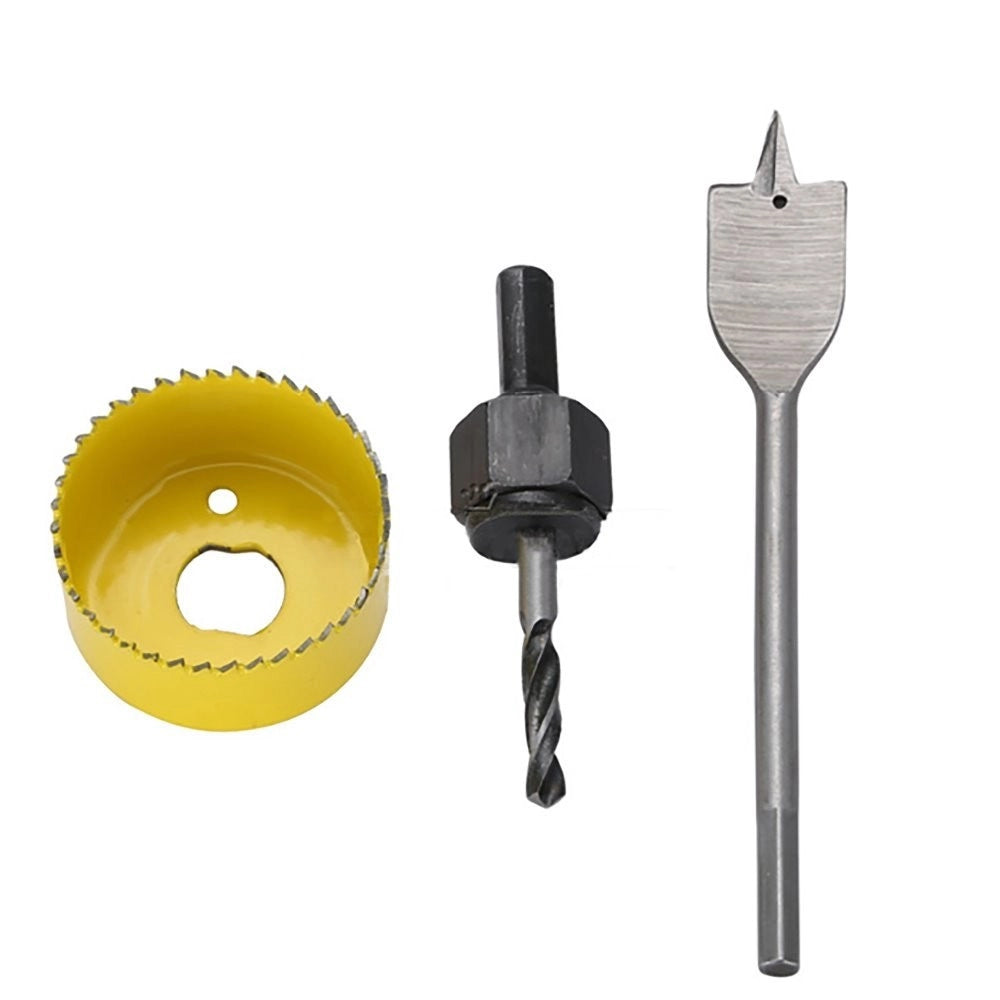 Trade Shop - Punta Trapano Per Foro Set 3 Pezzi Frese Fresa A Tazza Circolare Legno Plastica -