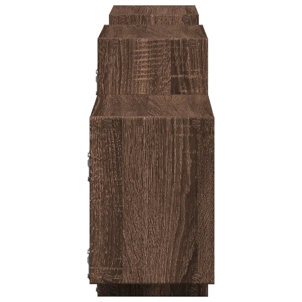 Scaffale a Parete Rovere Marrone 129x18x42 cm in Truciolato 853224