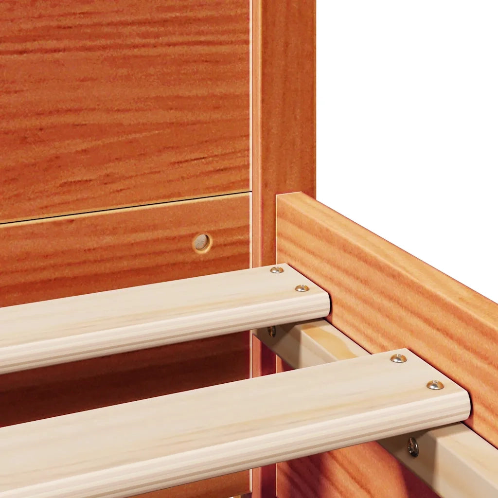 Letto senza Materasso Marrone Cera 100x200 cm in Legno di Pino 3301805