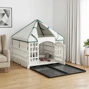 Pannello per cani a 4 sezioni con tetto 177,5 x 154,5 x 112 cm 42027222