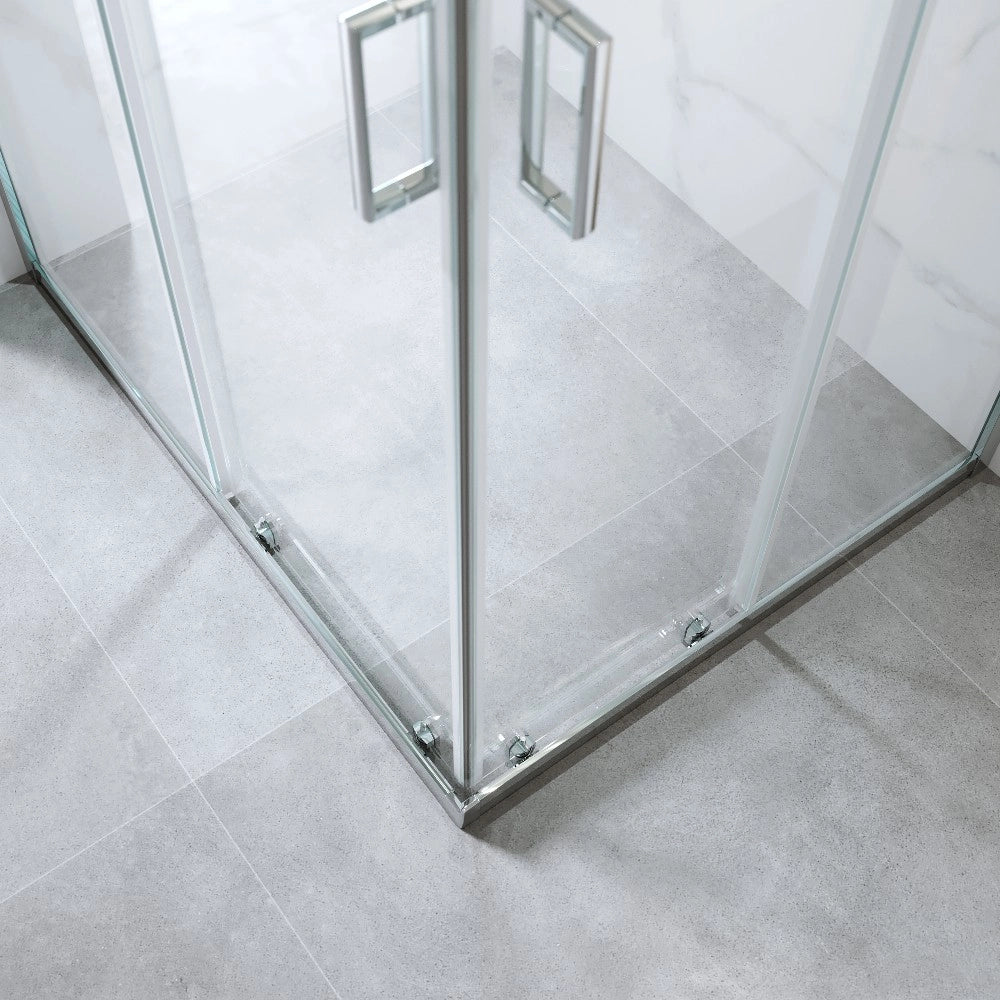 Cabina Doccia Angolare Scorrevole 80x120 Cm H 185 cm vetro Trasparente 6 mm| Kiro