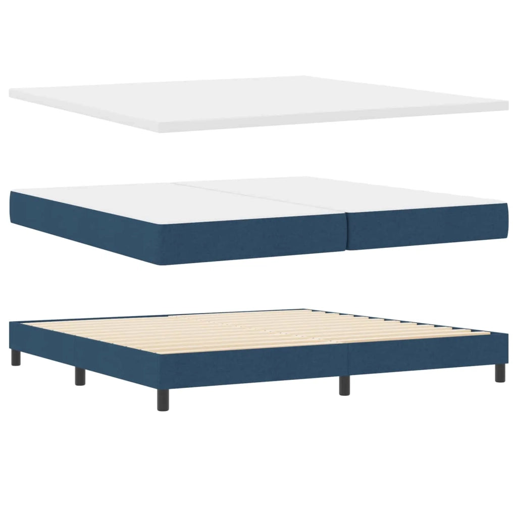 Letto a molle con materasso Blu 200 x 200 cm Tessuto 3340114