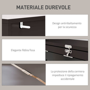 Mobile Libreria con Scrivania Salvaspazio Pieghevole 98x51x153 cm in Legno e MDF Marrone