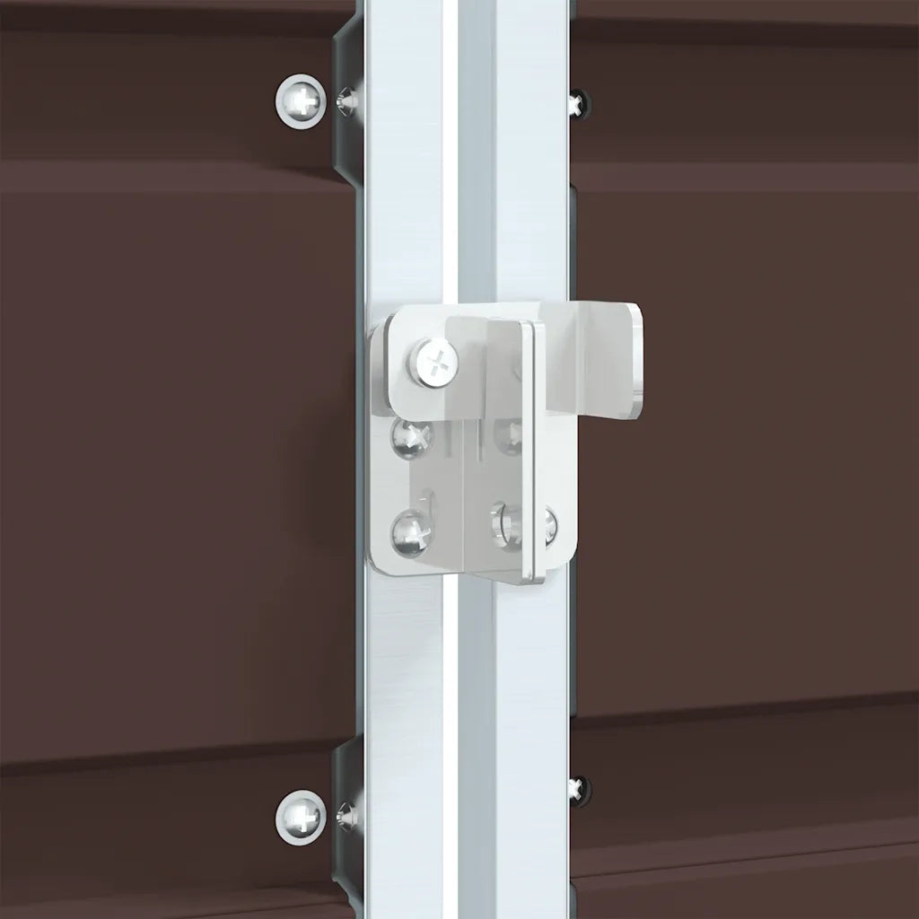 Copribidone con Ruote per 2 Bidoni Marrone 144x81x113cm Acciaio CFW5590061